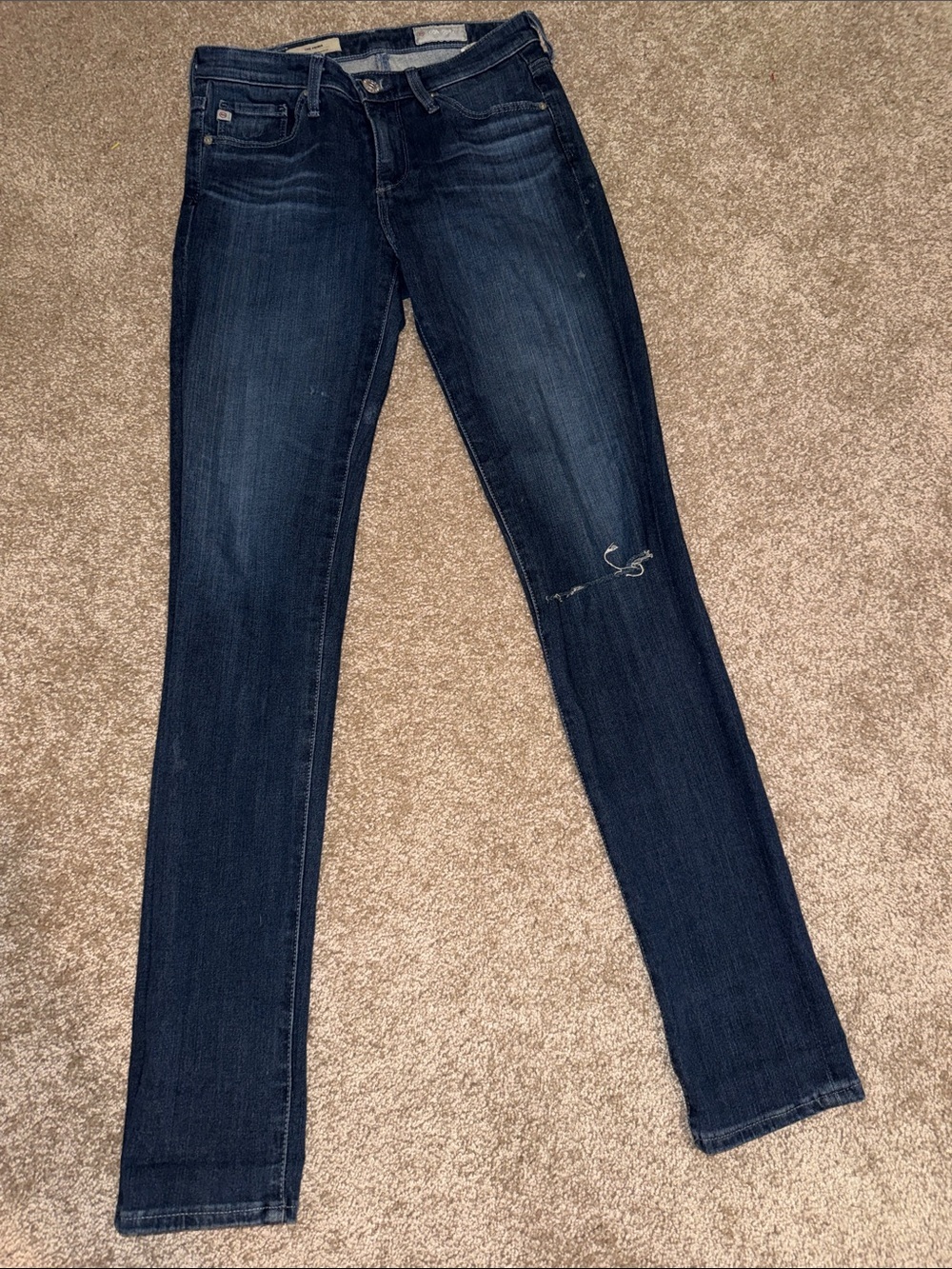 AG Contour 360° Prima Ankle Cigarette Leg Sz 24 Dark Wash